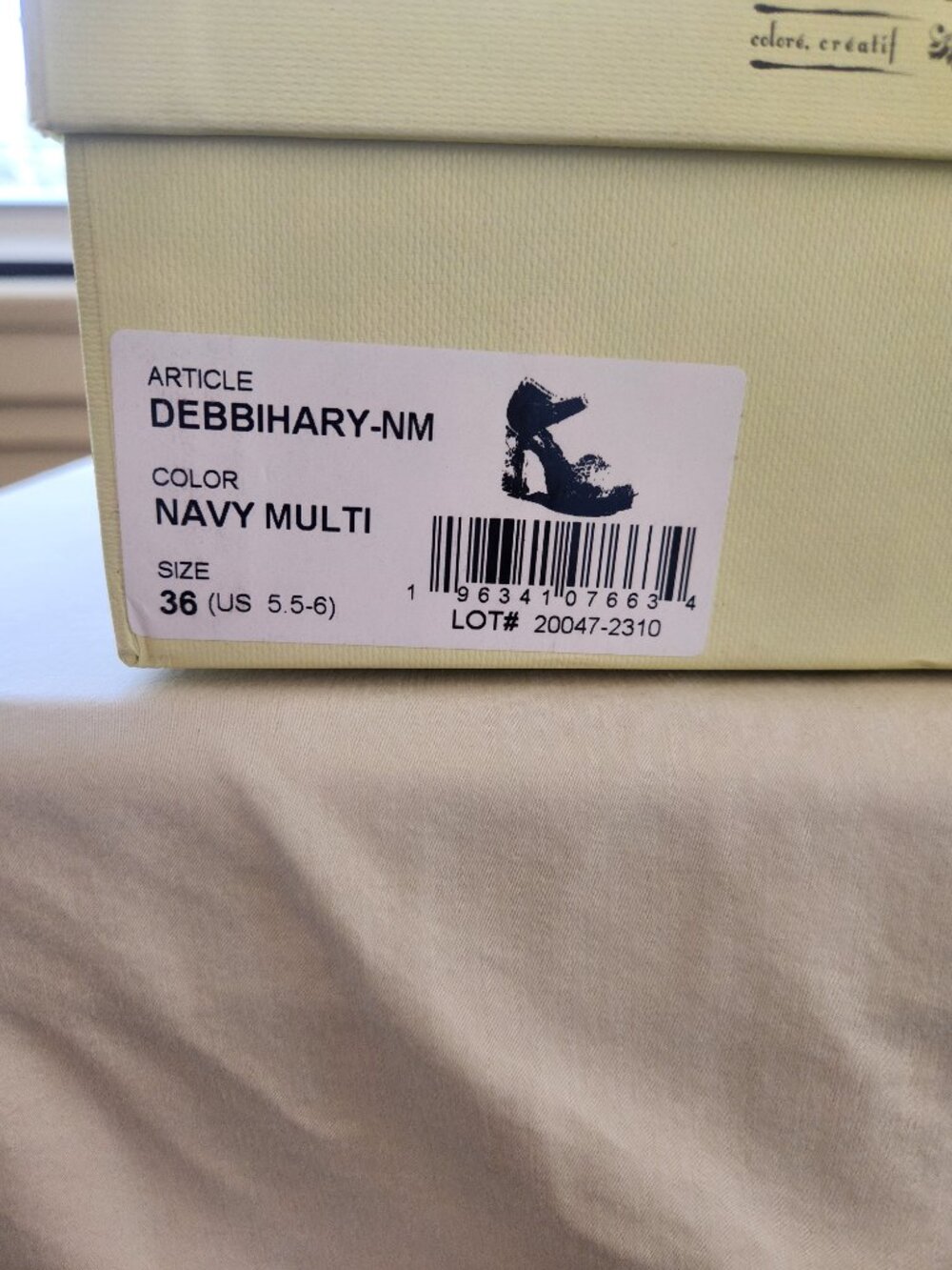 L'Artiste by Spring Step Debbihary Sandal/Heels Navy Multi Size 36 US 5.5-6 NIB - Picture 16 of 16